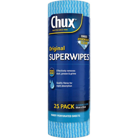 Durable Chux Superwipes Original Roll for versatile cleaning, designed to tackle spills and messes in homes and businesses.