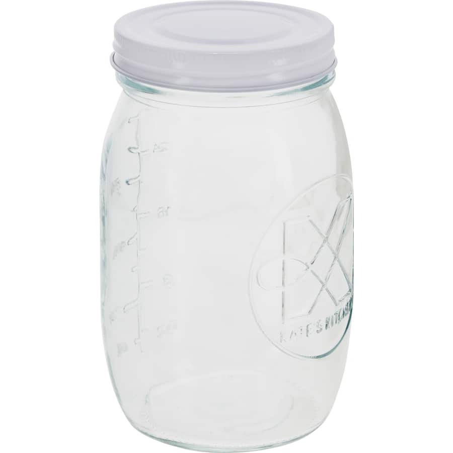 Kates Kitchen Embossed Preserving Jar  Each 1L