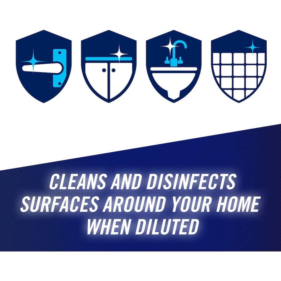 Domestos Multipurpose Bleach Regular bottle, designed for powerful cleaning and disinfecting of surfaces, killing 99.9% of germs.