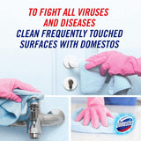 Domestos Multipurpose Bleach Regular, a powerful disinfectant that kills 99.9% of germs and tackles stains and odours.