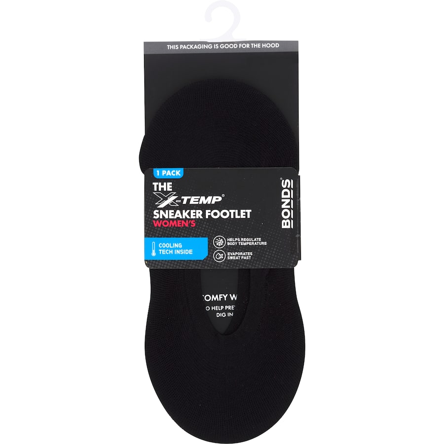 Bonds Footlet Black 1pack