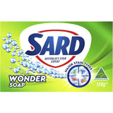 Multi-purpose stain remover soap with eucalyptus scent, effective on tough stains and versatile for various surfaces.