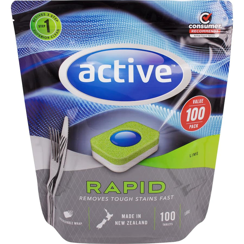 Active Dishwasher Tablets Rapid Lime & Baking Soda