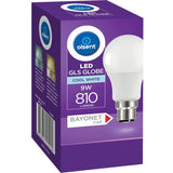 Bright Olsent LED bayonet light bulb with 810 lumens of cool white light, energy-efficient and perfect for any space.