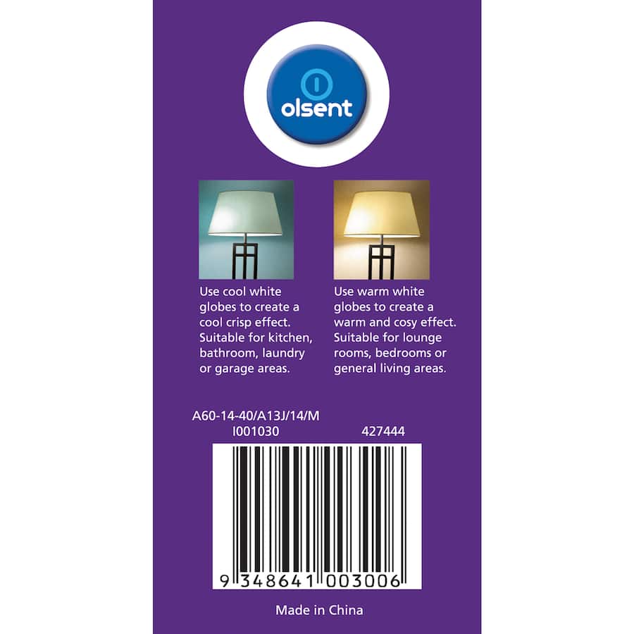 Olsent Bayonet Light Bulb Led 14w 1400 Lumen Cool 1pack