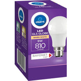 Olsent 9W bayonet LED light bulb emitting 810 lumens of warm light, ideal for cozy home lighting.