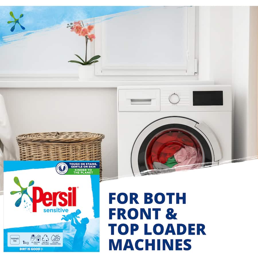 Persil Front & Top Loader Laundry Powder Sensitive 1kg