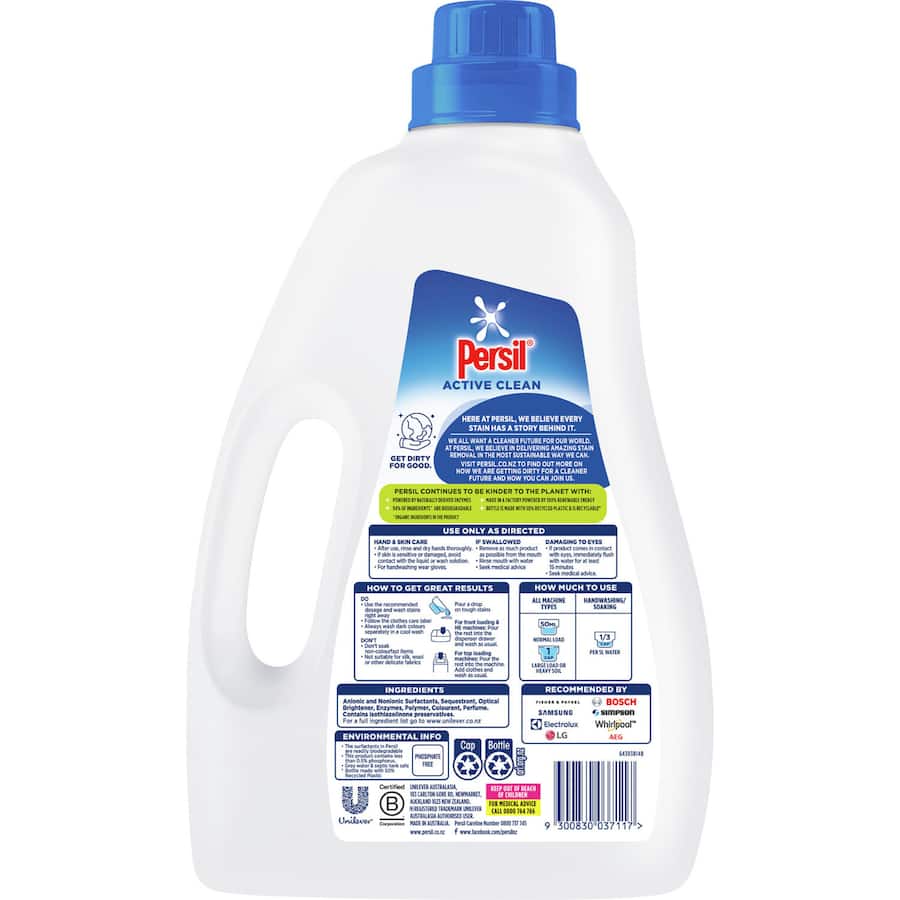Persil Front & Top Loader Laundry Liquid Active Clean 2L