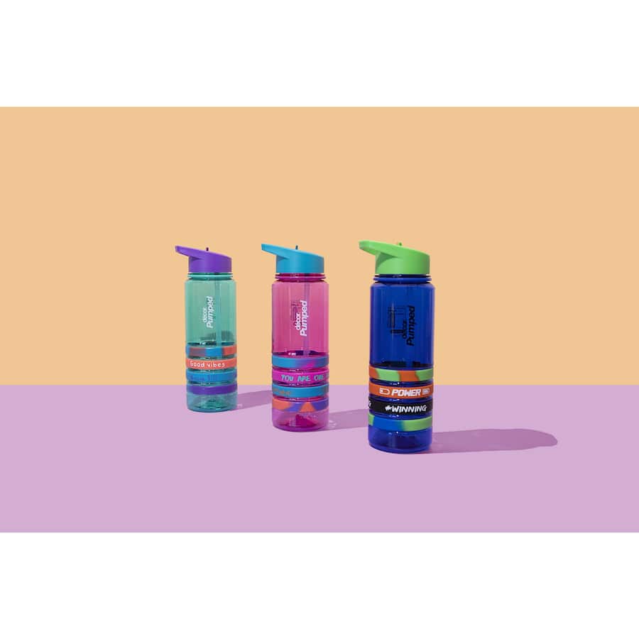 Decor Tritan Drink Bottle Bands Pumped Assorted colours 750mL