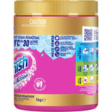 Vanish Napisan Oxi Action Gold Powder for vibrant stain removal, effective on tough stains at low temperatures.