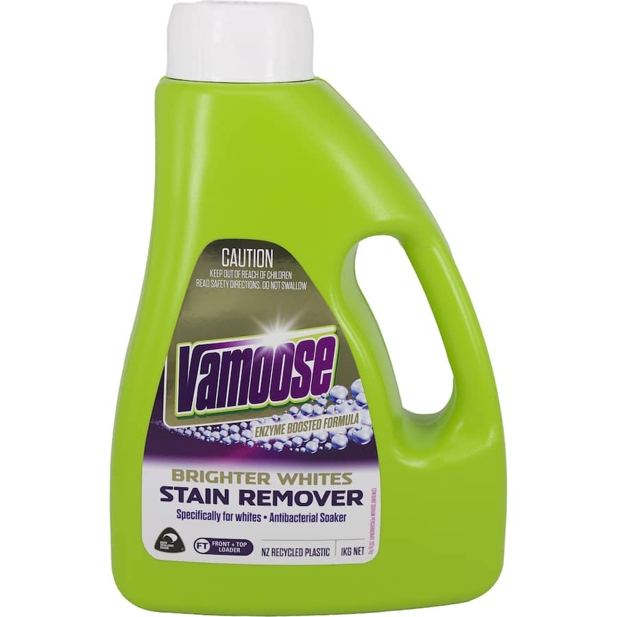 Vamoose Stain Remover Brighter Whites, eco-friendly stain fighter for brightening whites and eliminating tough stains.