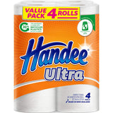 Handee Paper Towels Ultra: super absorbent, eco-friendly, 60 sheets per roll, ideal for wet and dry cleaning tasks.