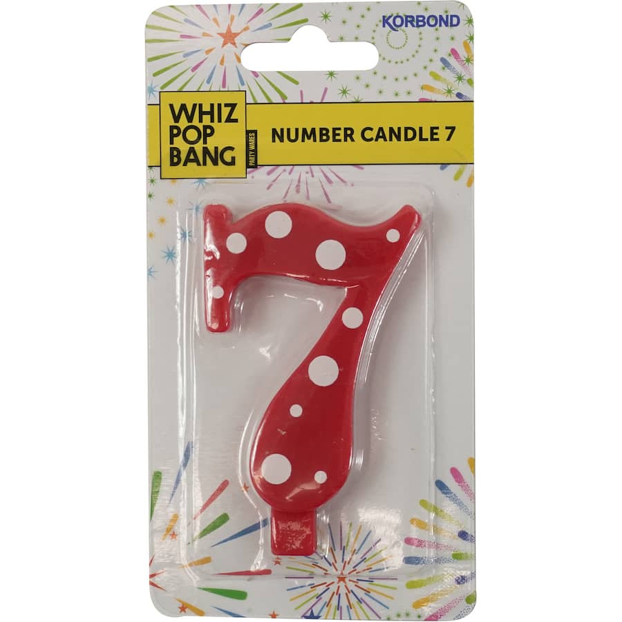 Whiz Pop Bang Candles Number 7 1ea