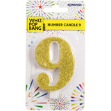Vibrant Whiz Pop Bang Candles Number 9, hand-poured scented candle for relaxation and ambiance enhancement.