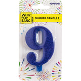 Whiz Pop Bang Candles Number 9, eco-friendly scented candle with vibrant colors and long-lasting aromas for relaxation.