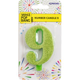 Vibrant Whiz Pop Bang Candles Number 9 in eco-friendly design, offering captivating scents for relaxation and ambiance enhancement.