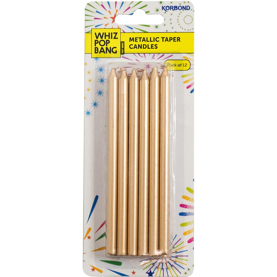 Whiz Pop Bang Candle Met Tap 12pack