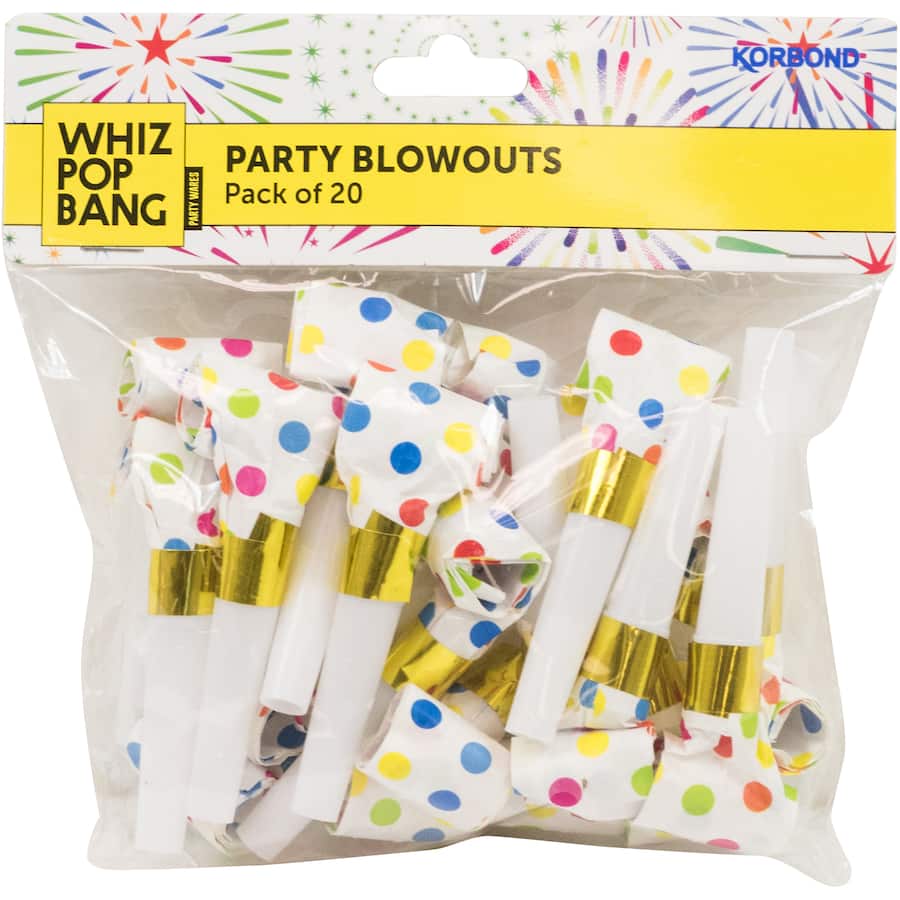 Whiz Pop Bang Accessories Party Blowouts 20pack