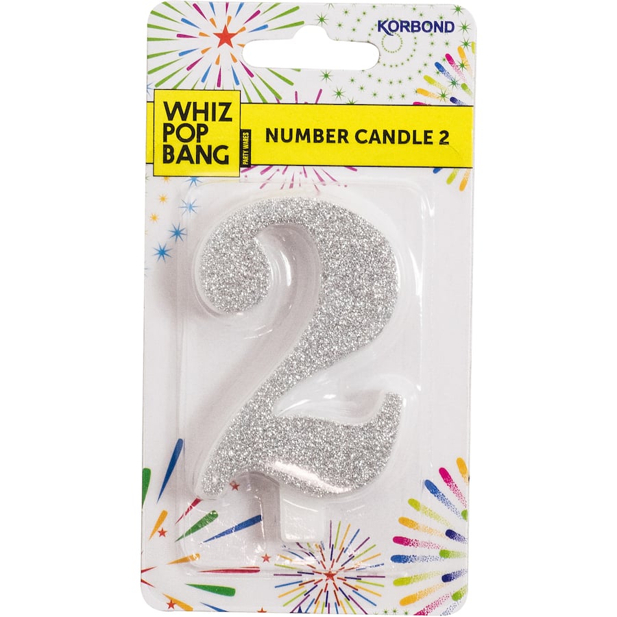 Whiz Pop Bang Candles Number 2 1ea
