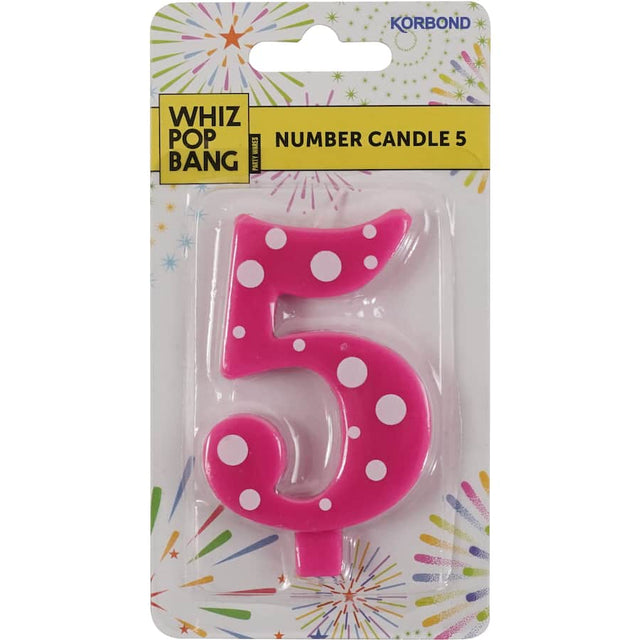 Whiz Pop Bang Candles Number 5: premium scented candle with citrus and earthy notes for relaxation and ambiance.
