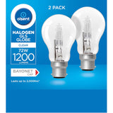 Olsent 72W Halogen Round Bulb with bayonet fitting, clear design for bright, energy-efficient lighting in any space.