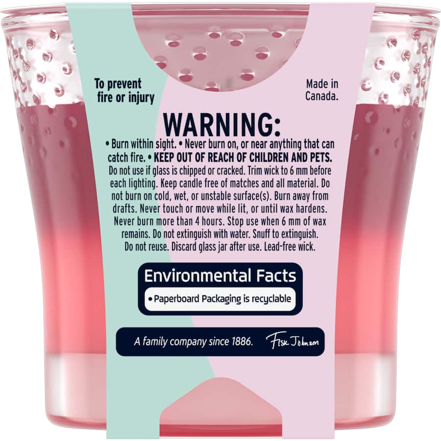 Glade 2 In 1 Scented Candle featuring Radiant Berries & Watermelon for a refreshing, uplifting atmosphere and elegant home decor.