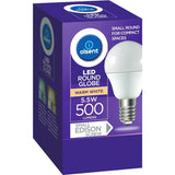 Olsent 5.5W LED bulb delivering 500 lumens, energy-efficient, standard screw fitting, long-lasting up to 25,000 hours.