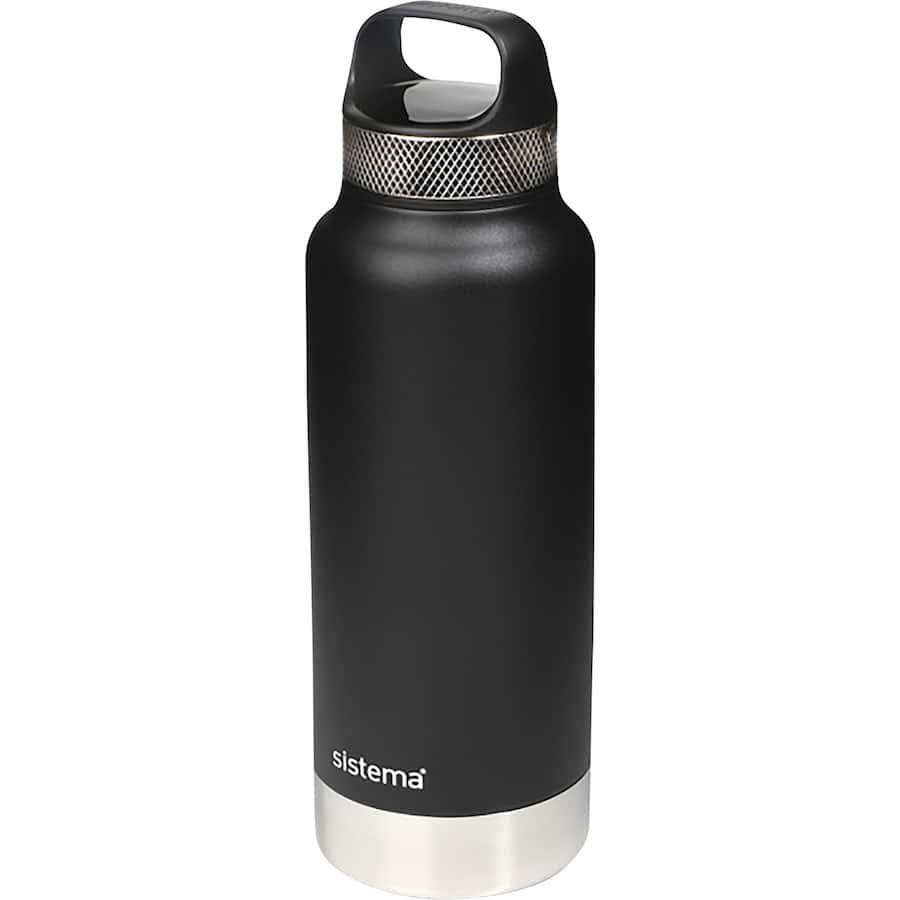 Insulated stainless steel drink bottle keeping beverages cold for 24 hours and hot for 12, perfect for on-the-go hydration.