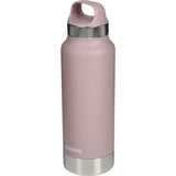 Sleek stainless steel insulated drink bottle, maintains temperature for 24 hours cold and 12 hours hot, perfect for hydration on-the-go.