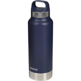 Stylish dual wall stainless steel drink bottle, keeps beverages cold for 24 hours and hot for 12, ideal for hydration on-the-go.