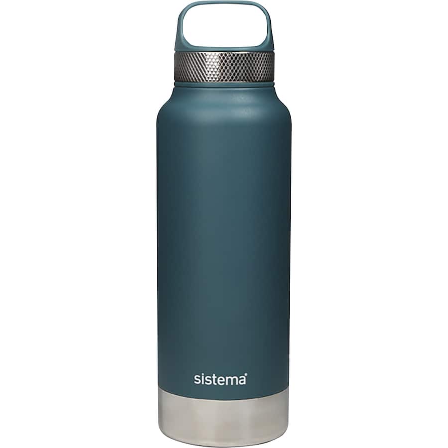Sleek dual wall stainless steel drink bottle, insulated to keep drinks cold for 24 hours or hot for 12, perfect for on-the-go hydration.