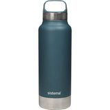 Sleek dual wall stainless steel drink bottle, insulated to keep drinks cold for 24 hours or hot for 12, perfect for on-the-go hydration.