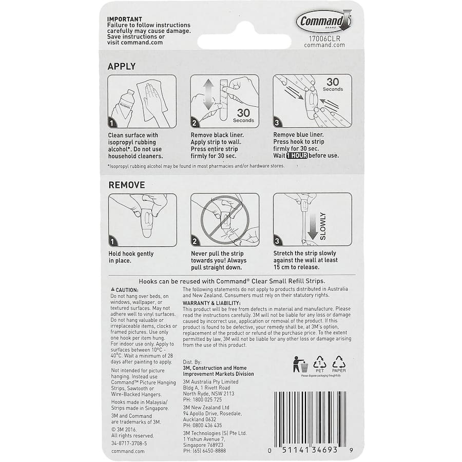 3m Command Hooks & Hangers Mini Adhesive Hooks