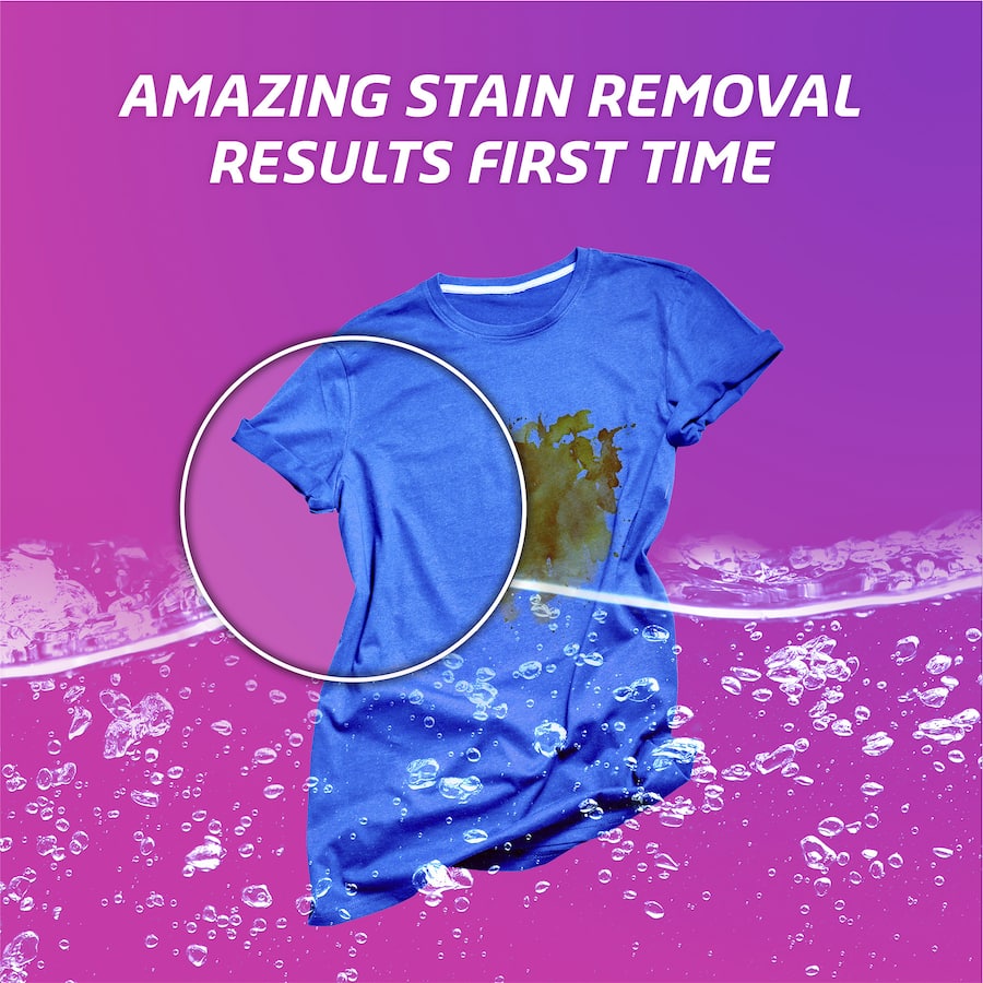 Powerful stain remover spray designed for tough, dried-in stains; safe for colorfast fabrics and effective on first use.