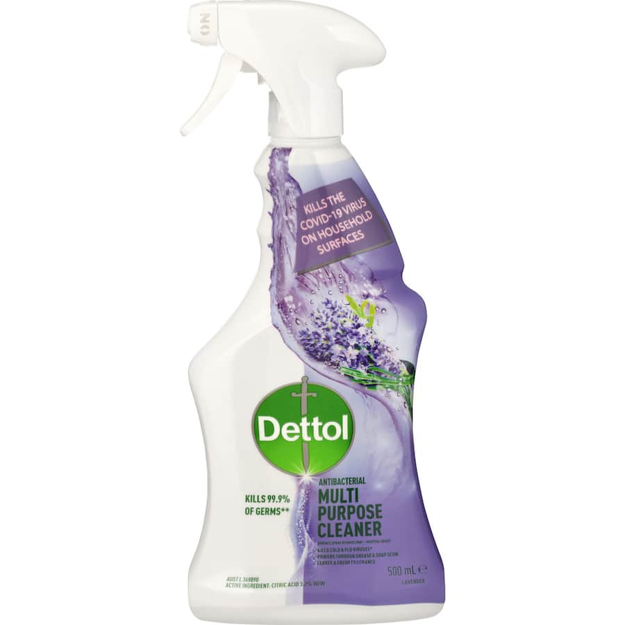 Dettol Healthy Clean Spray in Fresh Lavender for effective cleaning, germ-killing, and a pleasant fragrance for any surface.