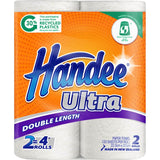 Handee Paper Towels Double Roll: eco-friendly, ultra-strong, 120 sheets, biodegradable, perfect for quick cleanups and spills.