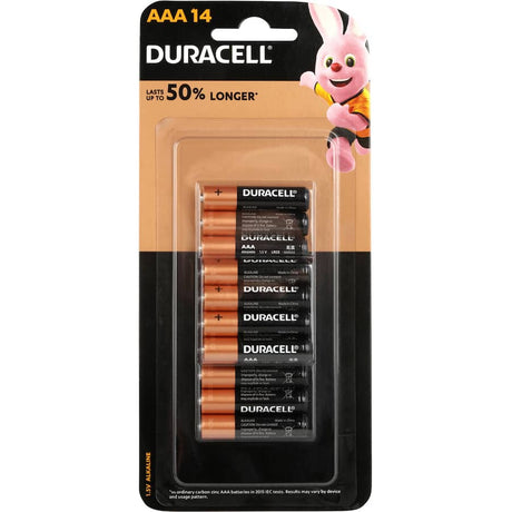Duracell AAA Coppertop batteries offer long-lasting power and reliability for everyday devices, ideal for home use.