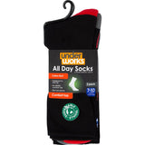 Underworks Mens Socks Cushion Foot Crew Size 7-10 2pack