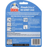 Duck Fresh Toilet Discs Marine: gel-based toilet cleaner with odour shield, combats stains, and releases marine fragrance with every flush.