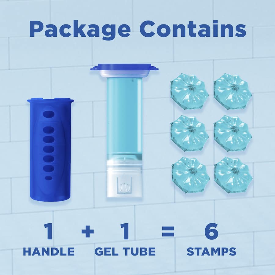 Gel-based Duck Fresh Toilet Discs Marine stick to the toilet, combating limescale, stains, and odors with each flush.