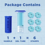 Gel-based Duck Fresh Toilet Discs Marine stick to the toilet, combating limescale, stains, and odors with each flush.