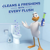 Duck Fresh Toilet Discs Citrus: Gel discs for toilet cleaning with citrus scent, preventing stains and odors with no-touch application.