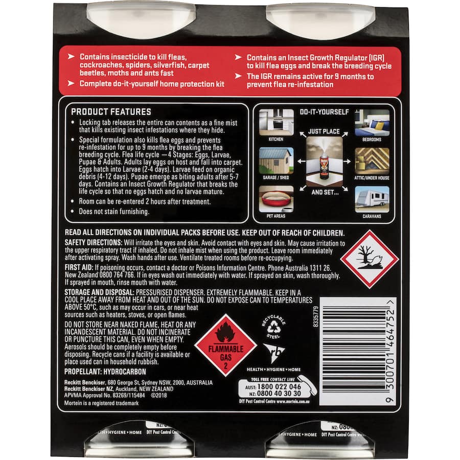 Mortein Powerguard Insect Control Bomb  2pack