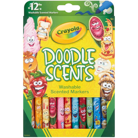 Crayola Doodle Scents markers with vibrant colors and delightful scents, perfect for creative and aromatic art fun.