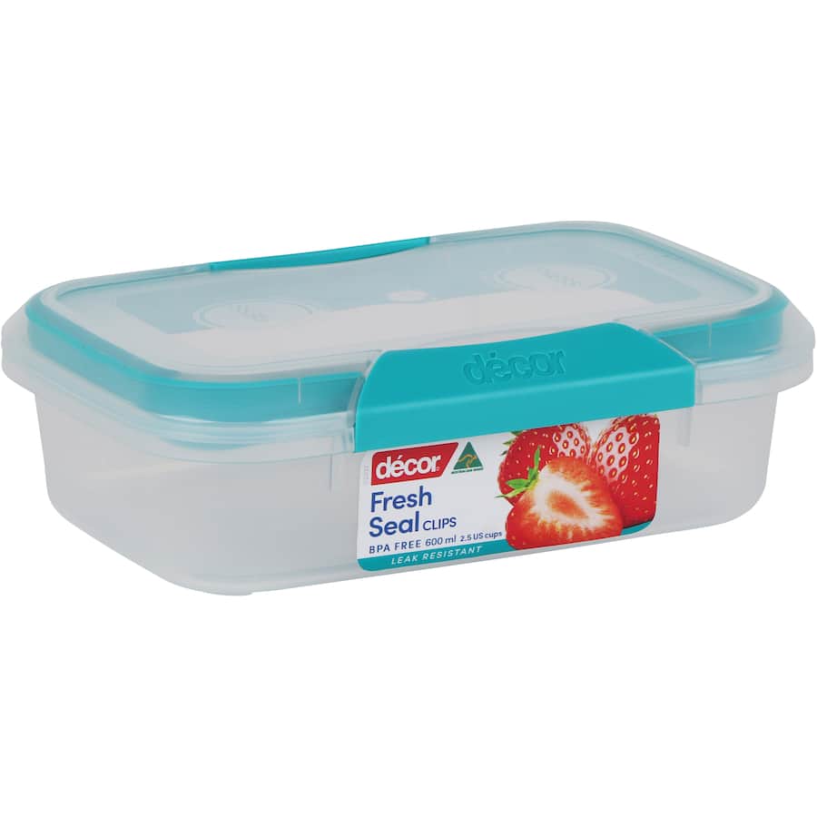 Decor Fresh Seal Container Clips Oblong 600mL