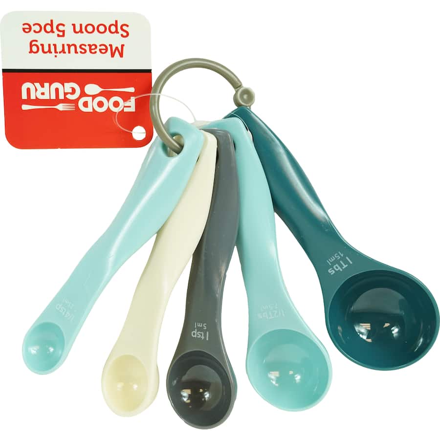 Stainless steel measuring spoons with clear measurements for precise cooking and baking, suitable for all ingredients.