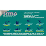 Steelo Stainless Soap Pads: non-rusting stainless steel scourers for heavy-duty cleaning of tough messes and grime.