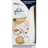 Sleek Glade Sense & Spray device with vanilla scent, featuring motion activation for automatic fragrance bursts.