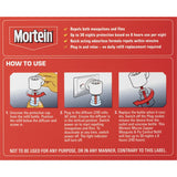 Mortein Peaceful Nights insect repellent plug-in, protecting against mosquitoes and flies for up to 30 restful nights.