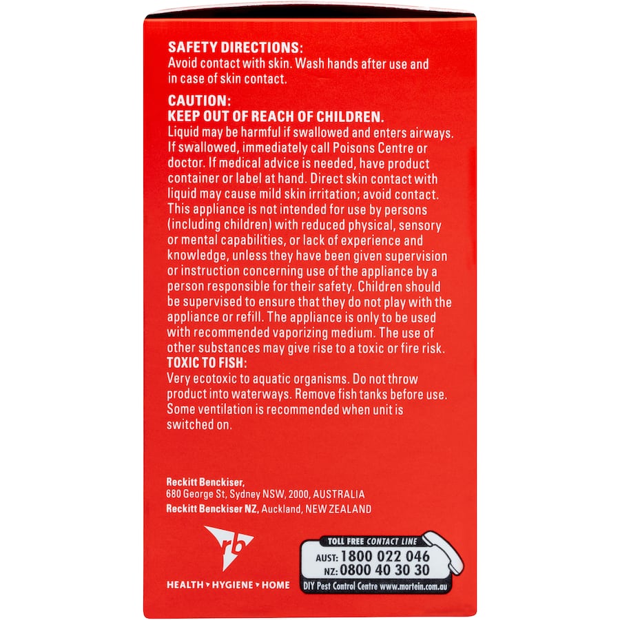 Mortein Peaceful Nights Insect Repellent Plug In, designed to repel mosquitoes and flies for restful, odorless nights.